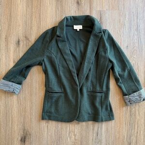 Skies Are Blue Forest Green Blazer